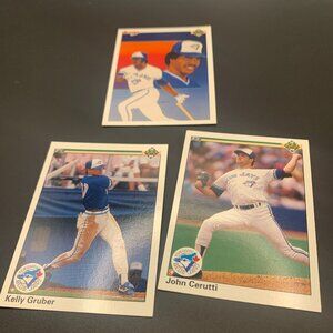 3ct 1990 Upper Deck Toronto Blue Jays Trading Cards NRMT